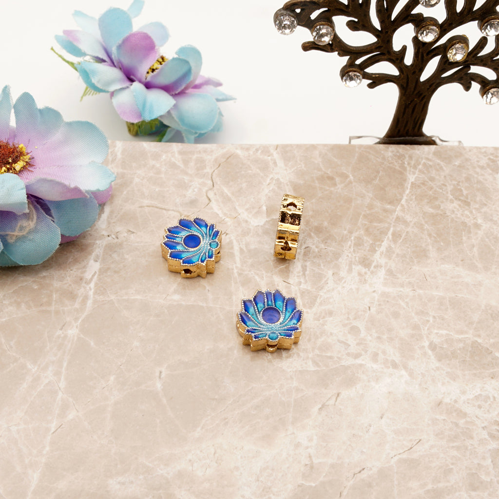Enamel Cloisonne Lotus Flower Beads
