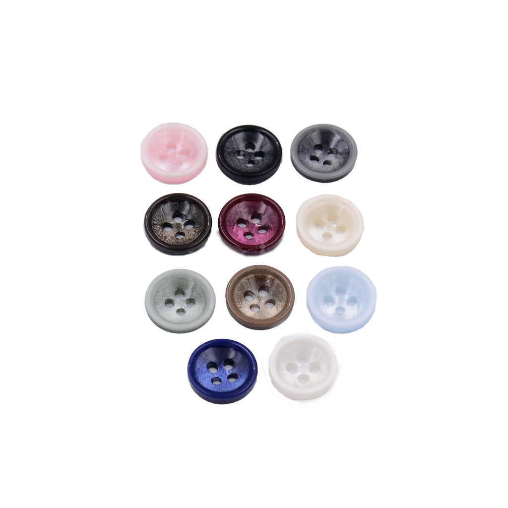 Deep 4 Hole Polyester Shirt Button