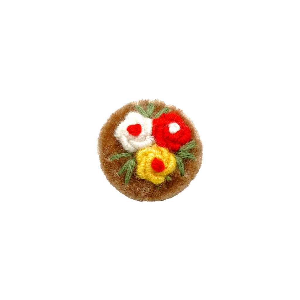 Plastic Hand Embroidered Button
