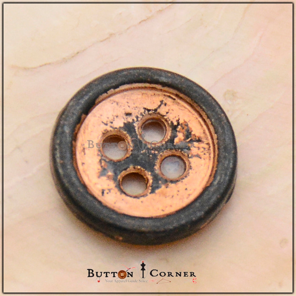 Border 4 Hole Metal Shirt Button