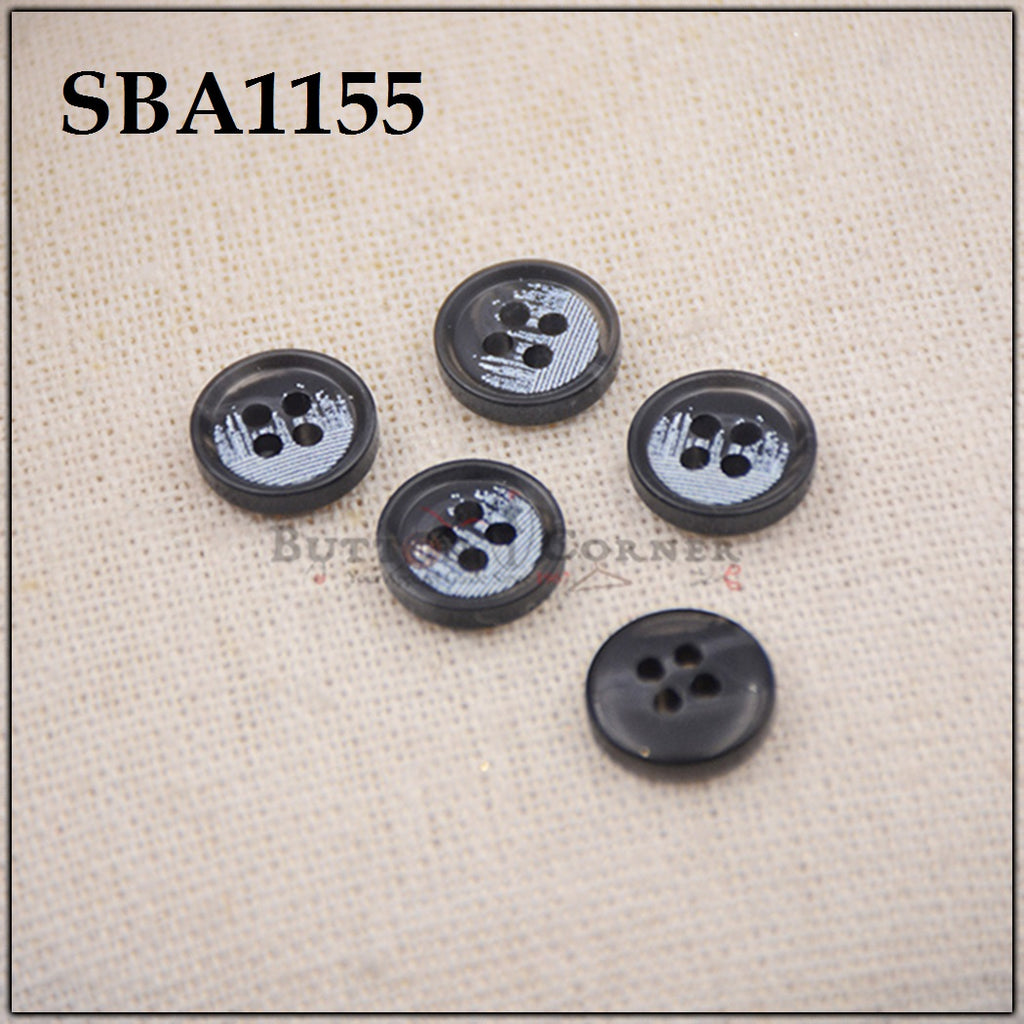 Half Print 4 Hole Plastic Button