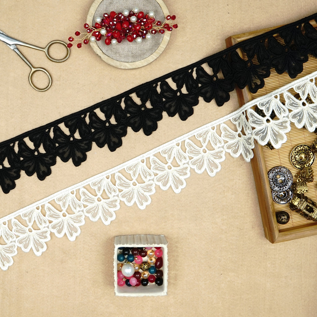 One Side Border Organza Lace