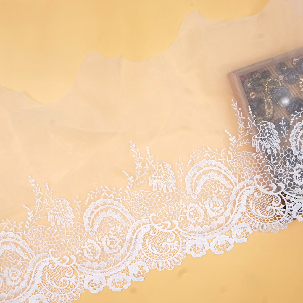 One Side Border Organza Lace