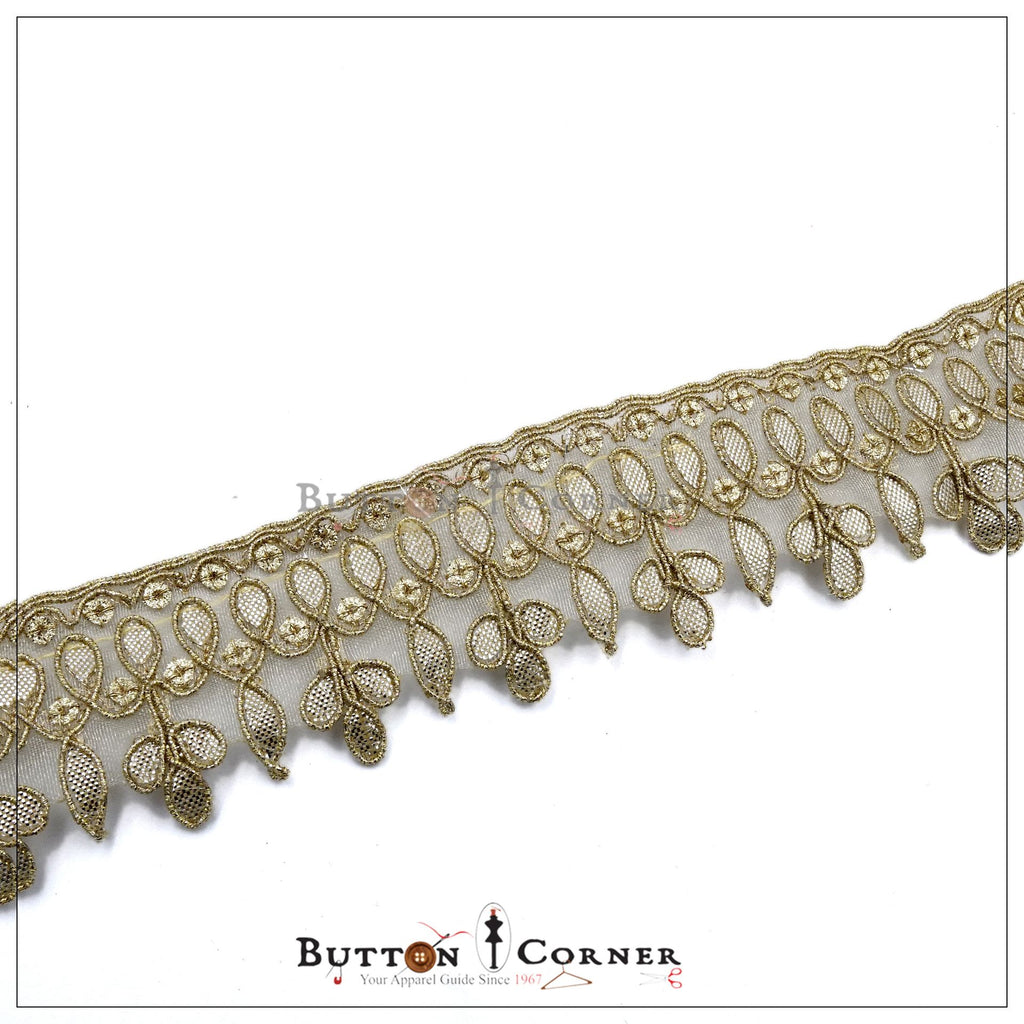 Fancy Metallic Yarn Gota Lace