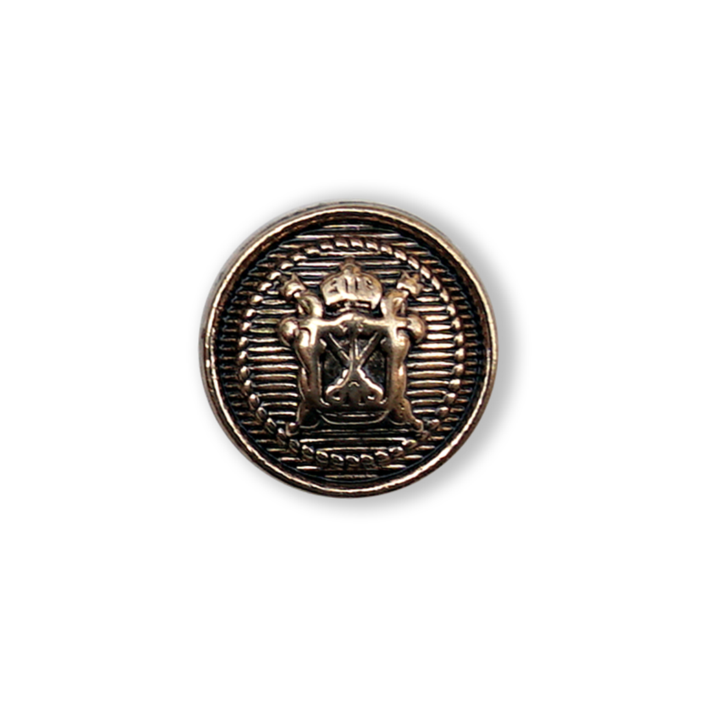 British Crown  Metal Shirt Button