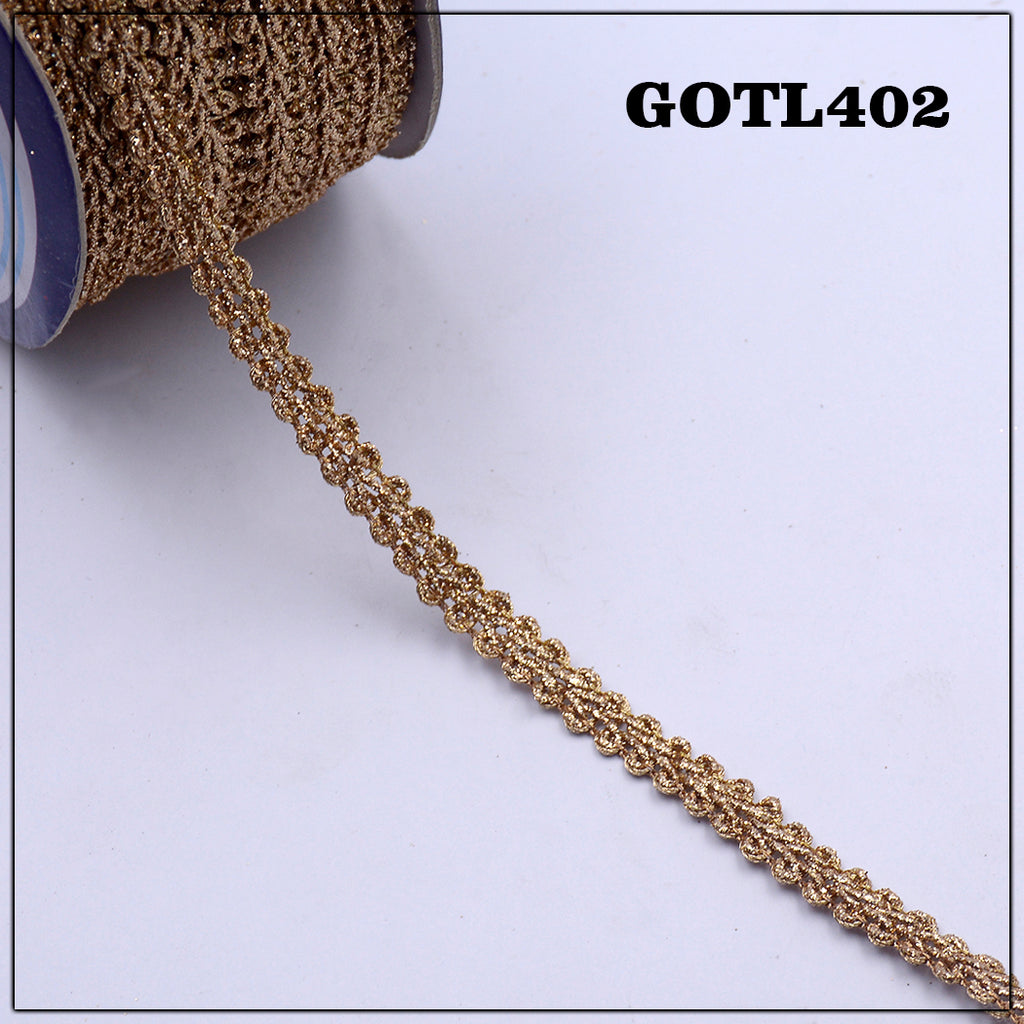 Fancy Metalic Yarn Crochet Lace