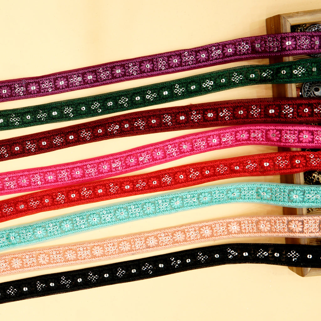 Embroidery Thread Sequence Net Lace