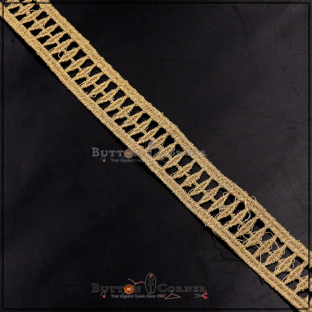 Double Side Metallic Yarn Shuttle Lace