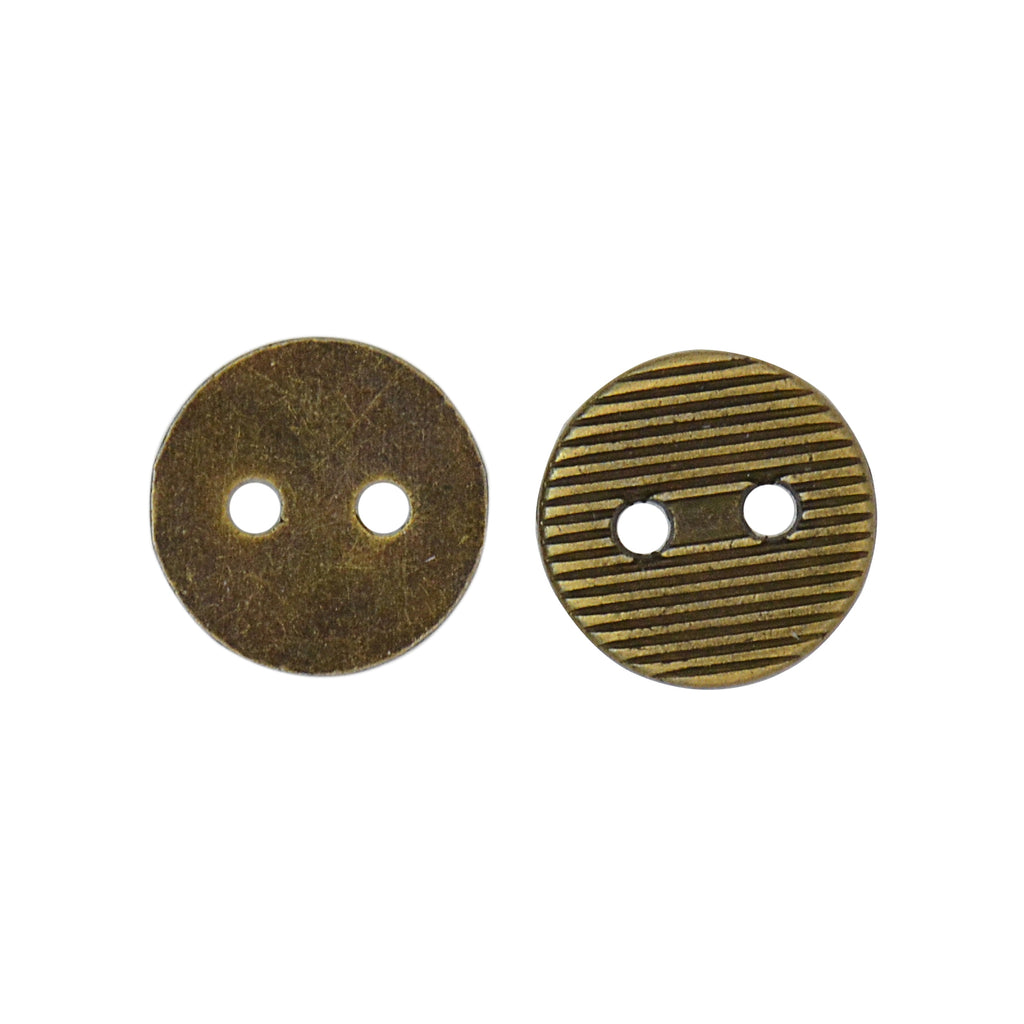 Line Design 2 Hole Metal Shirt Button