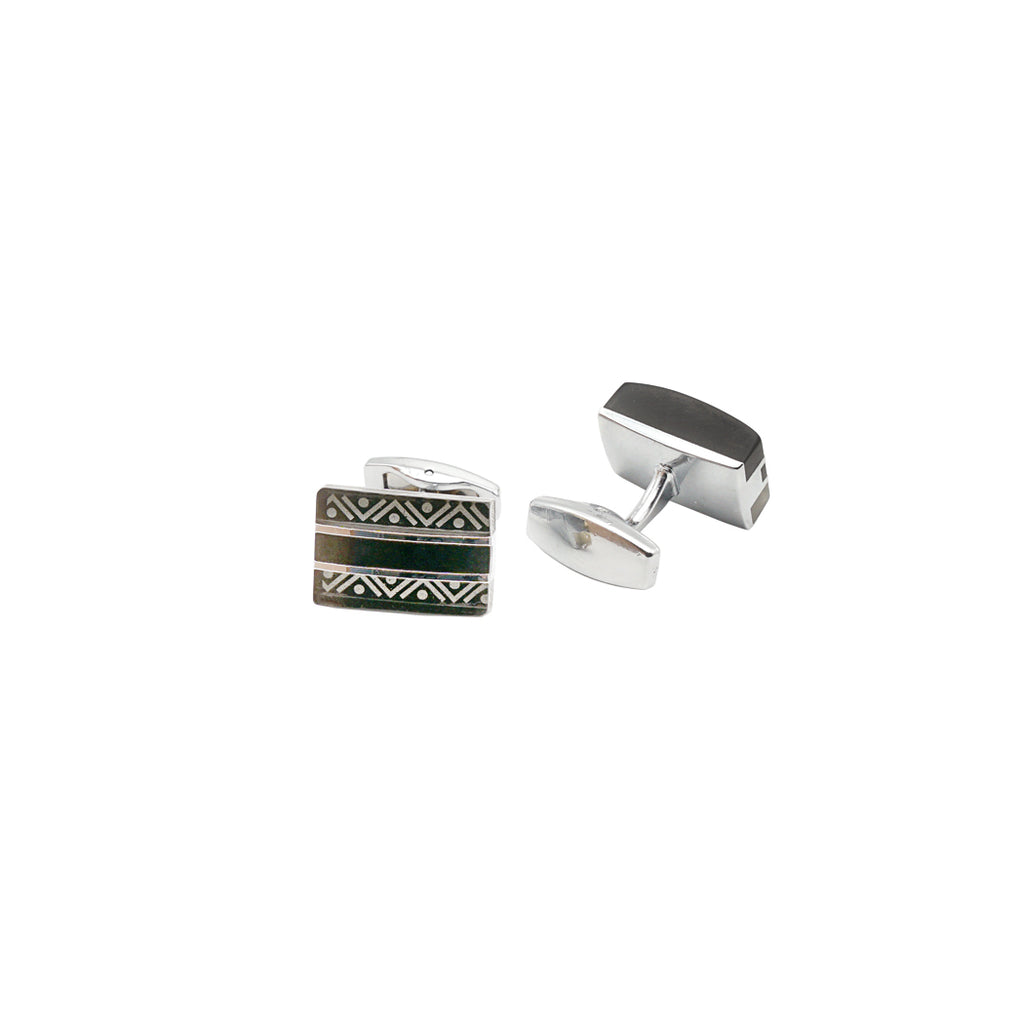 Intricate Carving Cultural Acrylic Cufflink