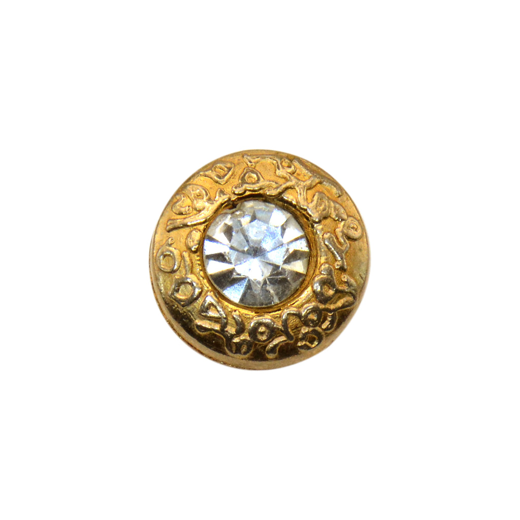 Center Stone Design Metal Button