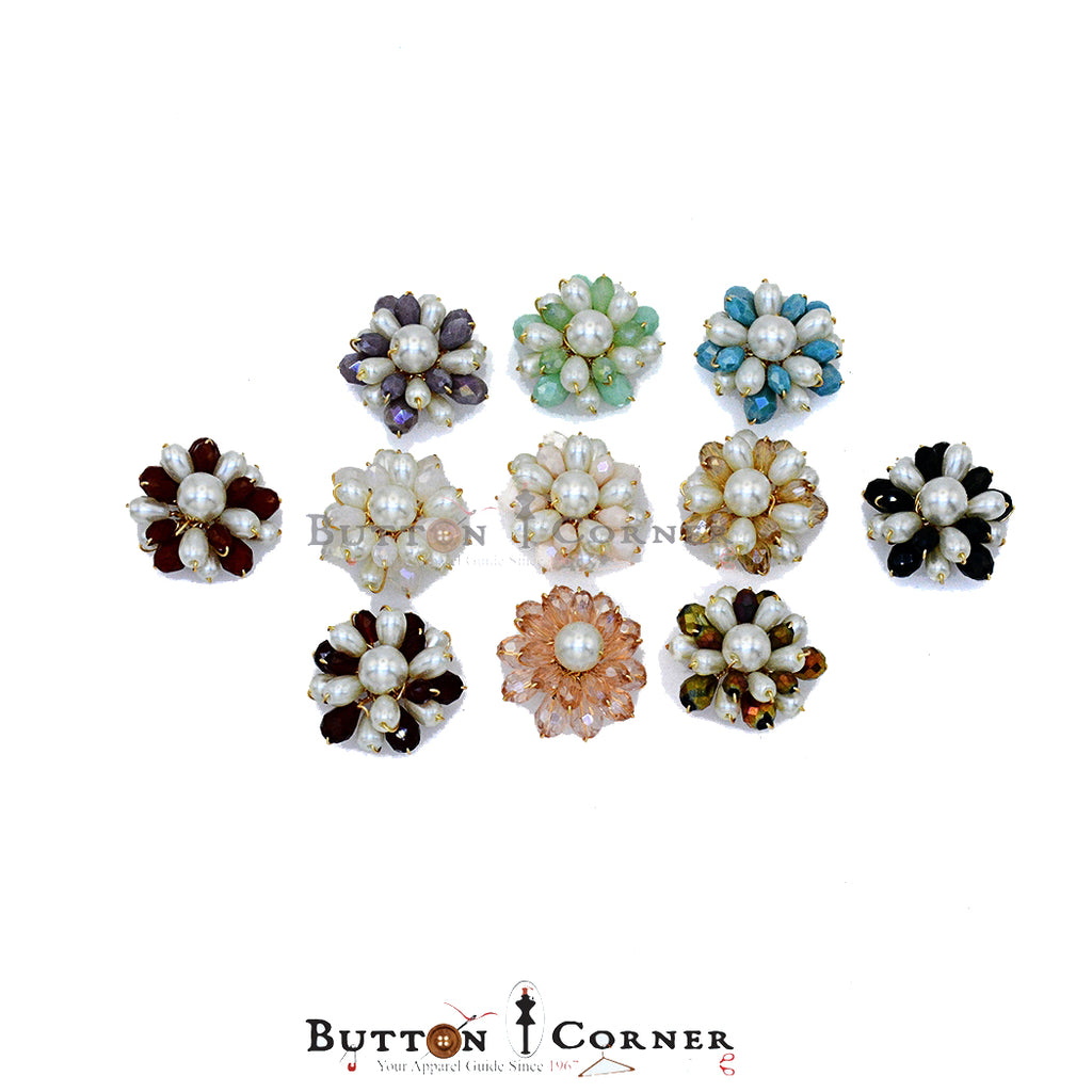 Sun Flower Shape Fancy Button