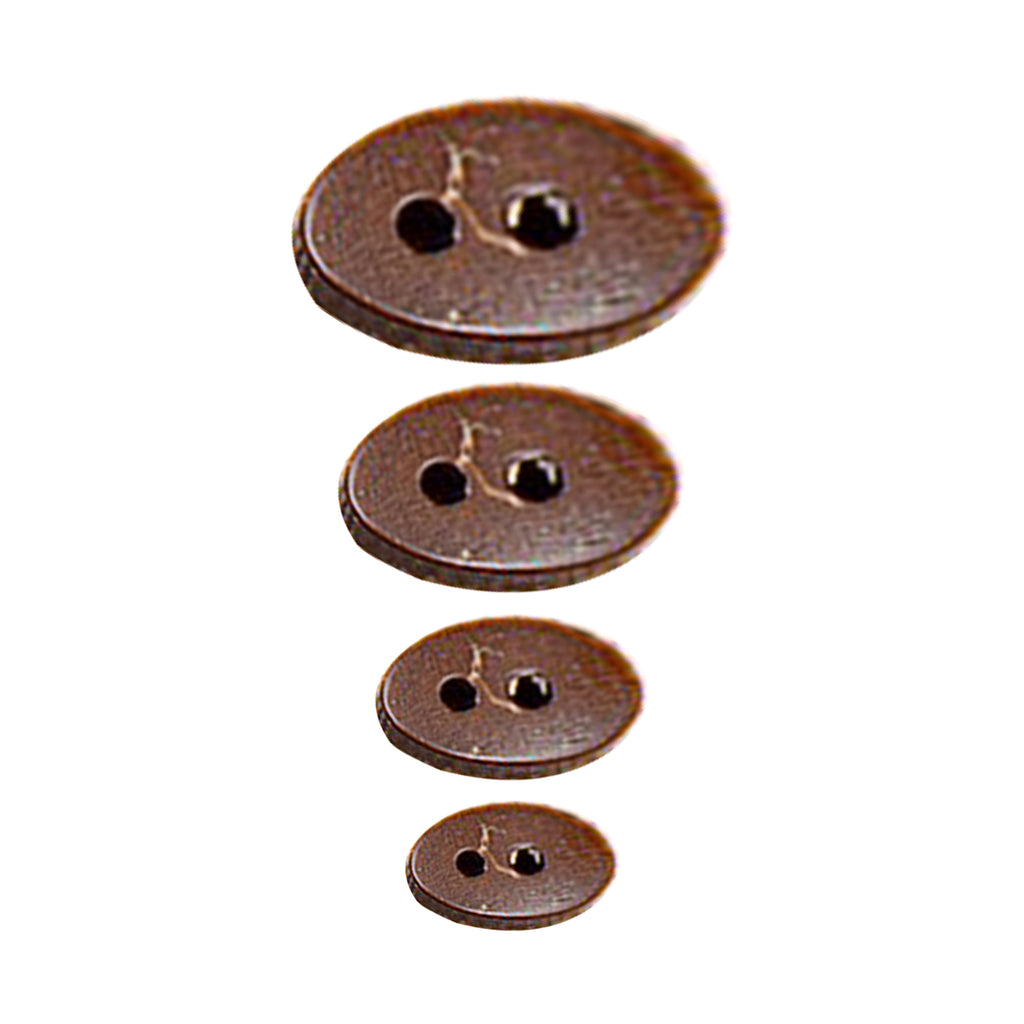 Oval Shape 2 Hole Coconut Button
