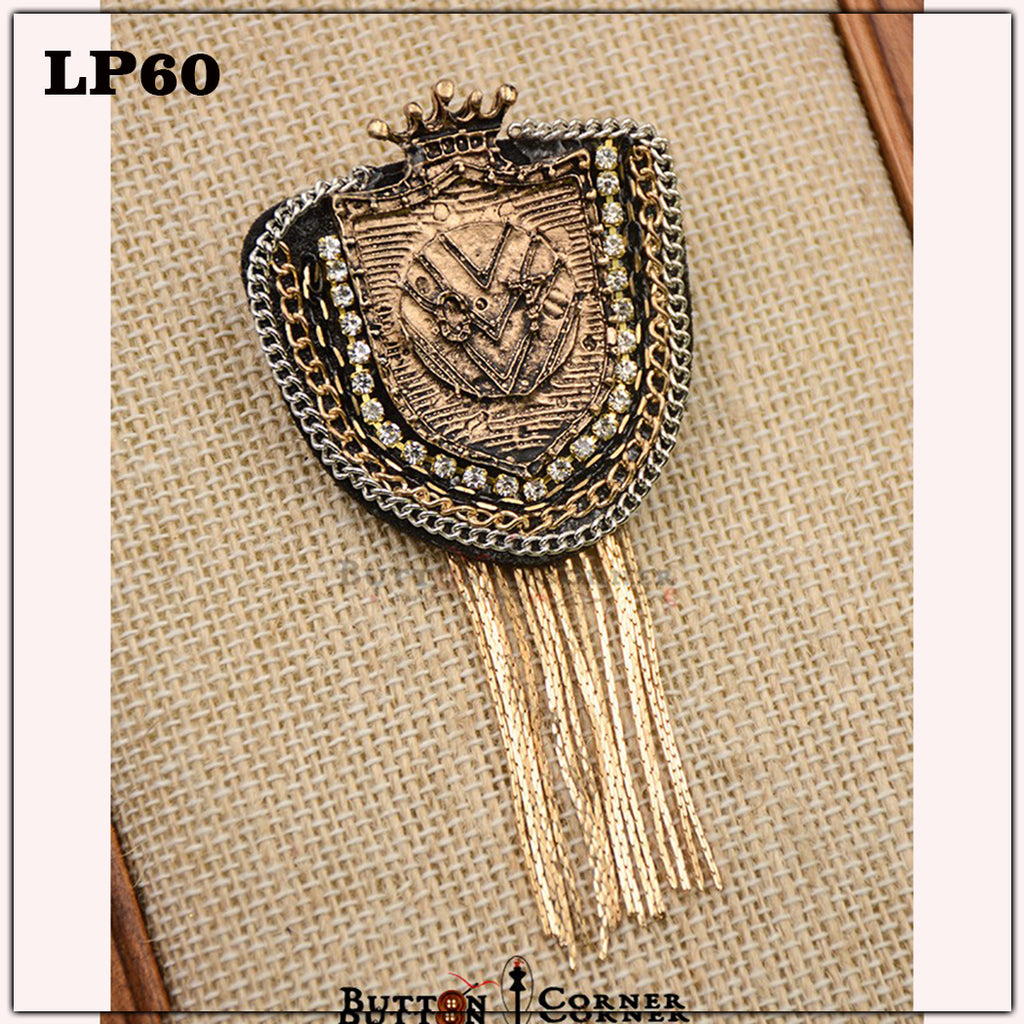 Marisol Shield With Chain Brooch