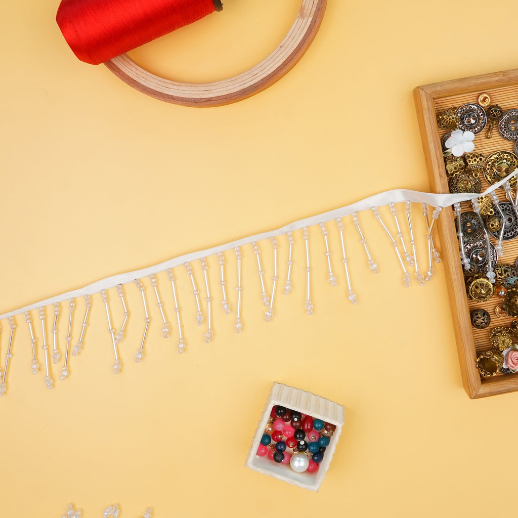 Crystal Tube Design Pearl Hanging Lace