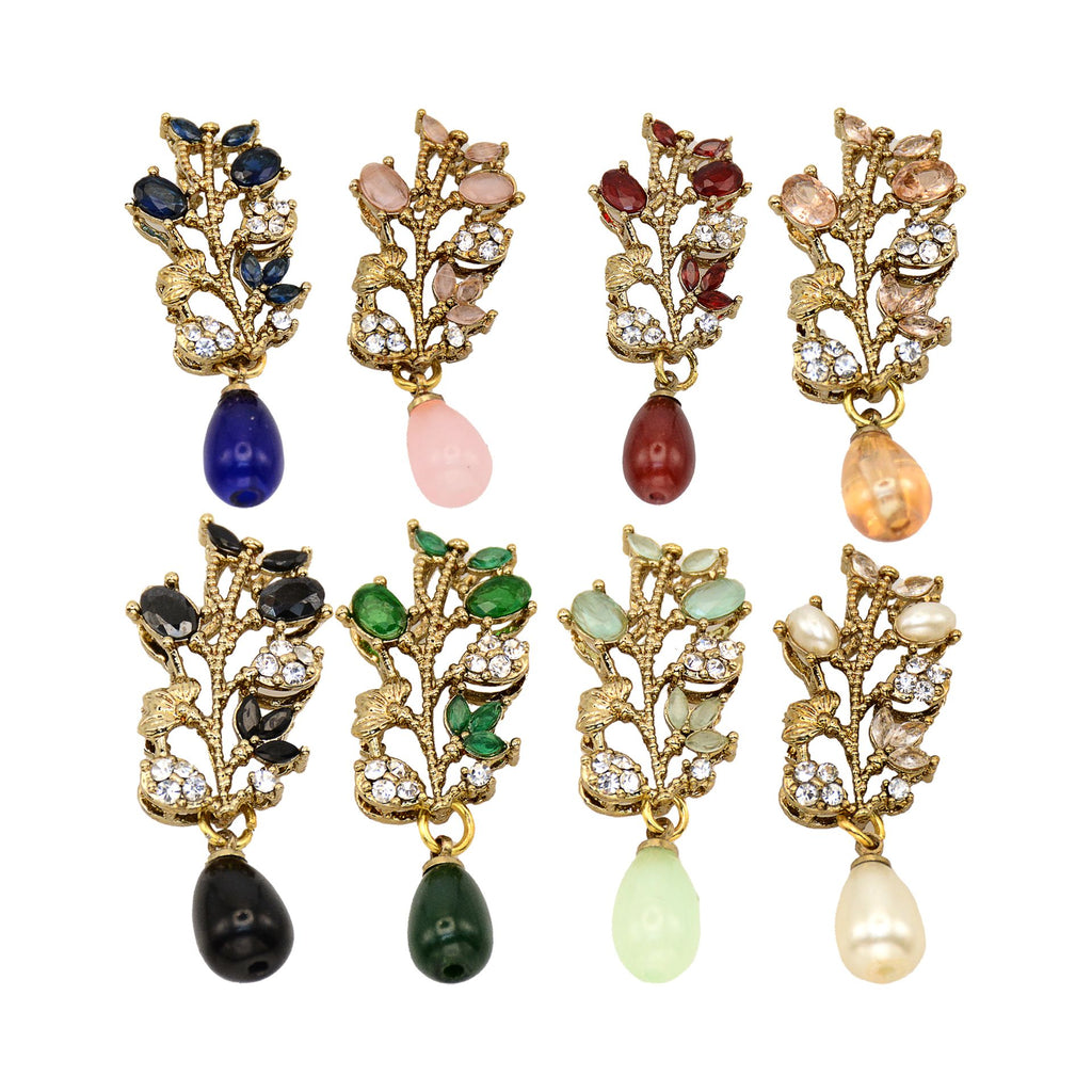Gold Base Fancy Kundan Button