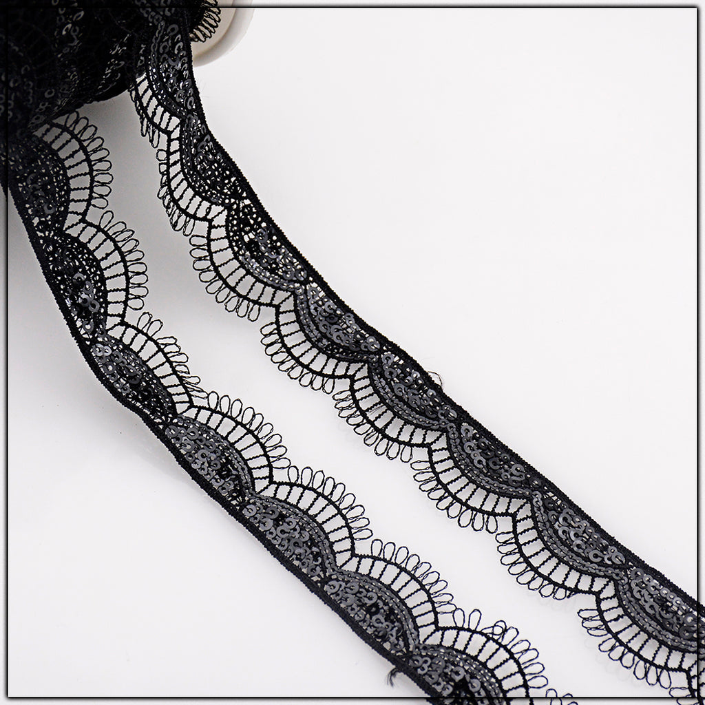 Shuttle Sequence Lace