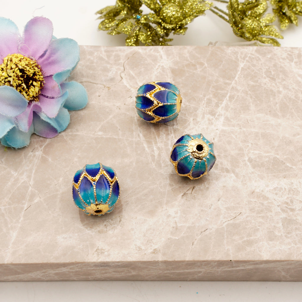 Round Cloisonne Hollow Beads