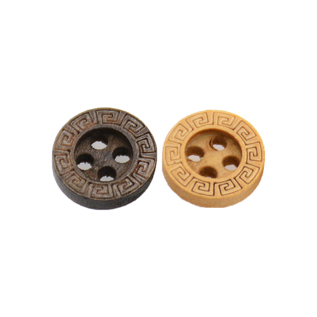 Versace Border 4 Hole Wood Button