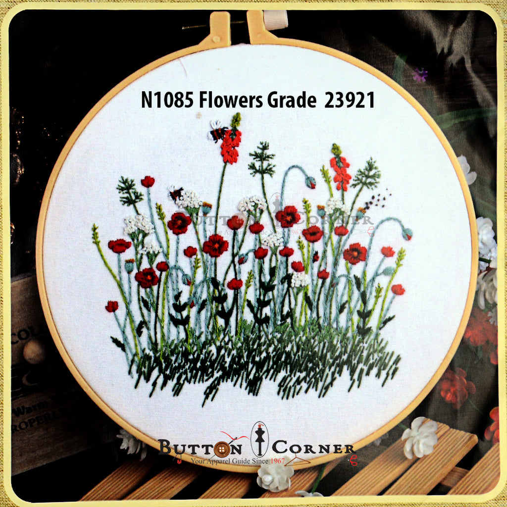 Flowers Grade Embroidery Kit