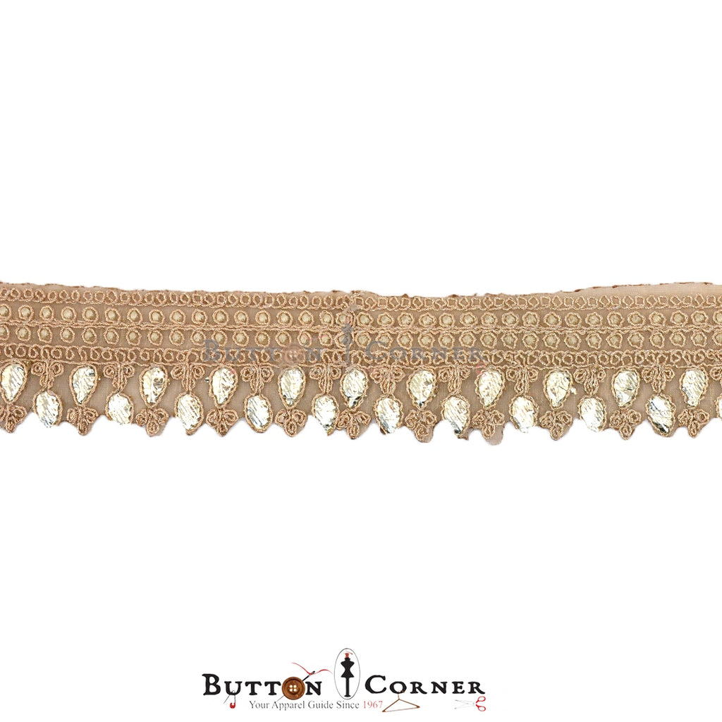 Fancy Metallic Yarn Gota Lace
