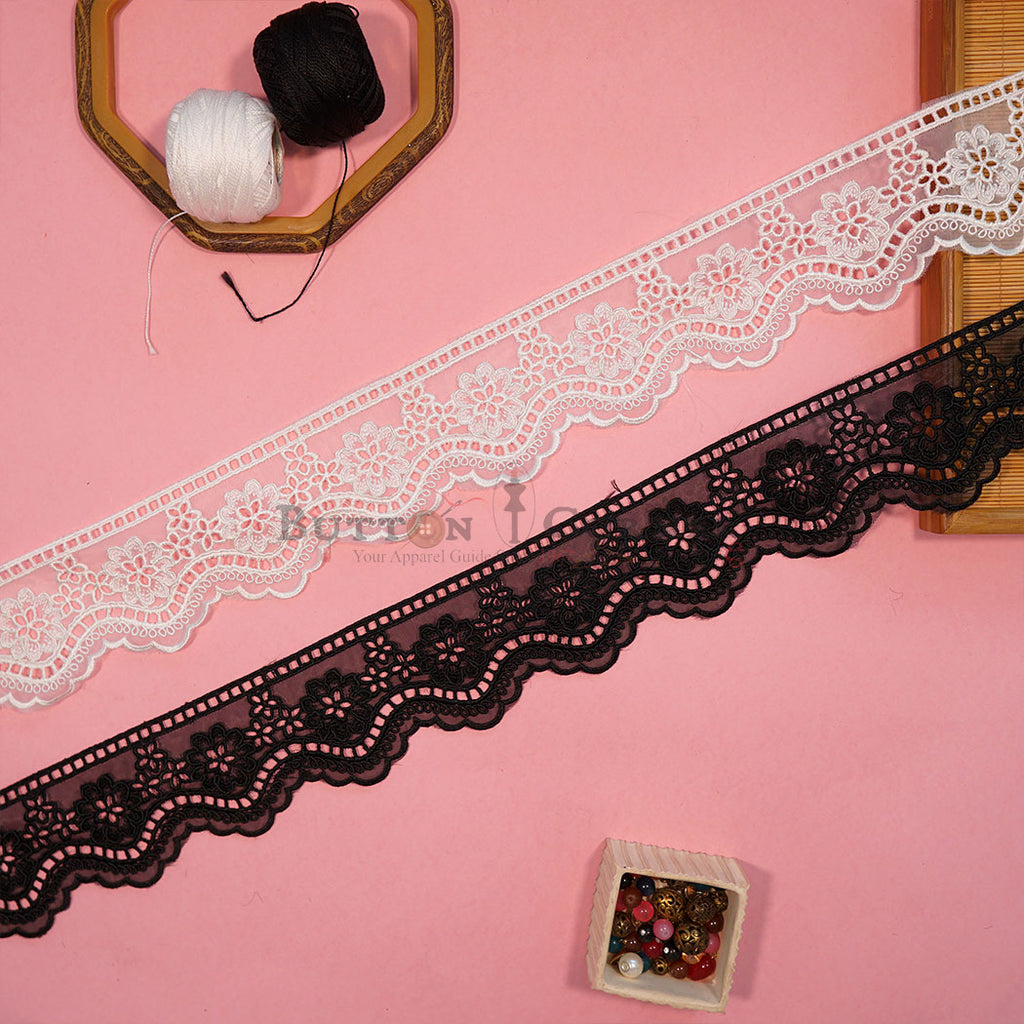 One Side Border Organza Lace