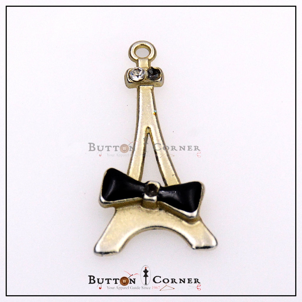 Eiffel Tower With Bow Tie Charm