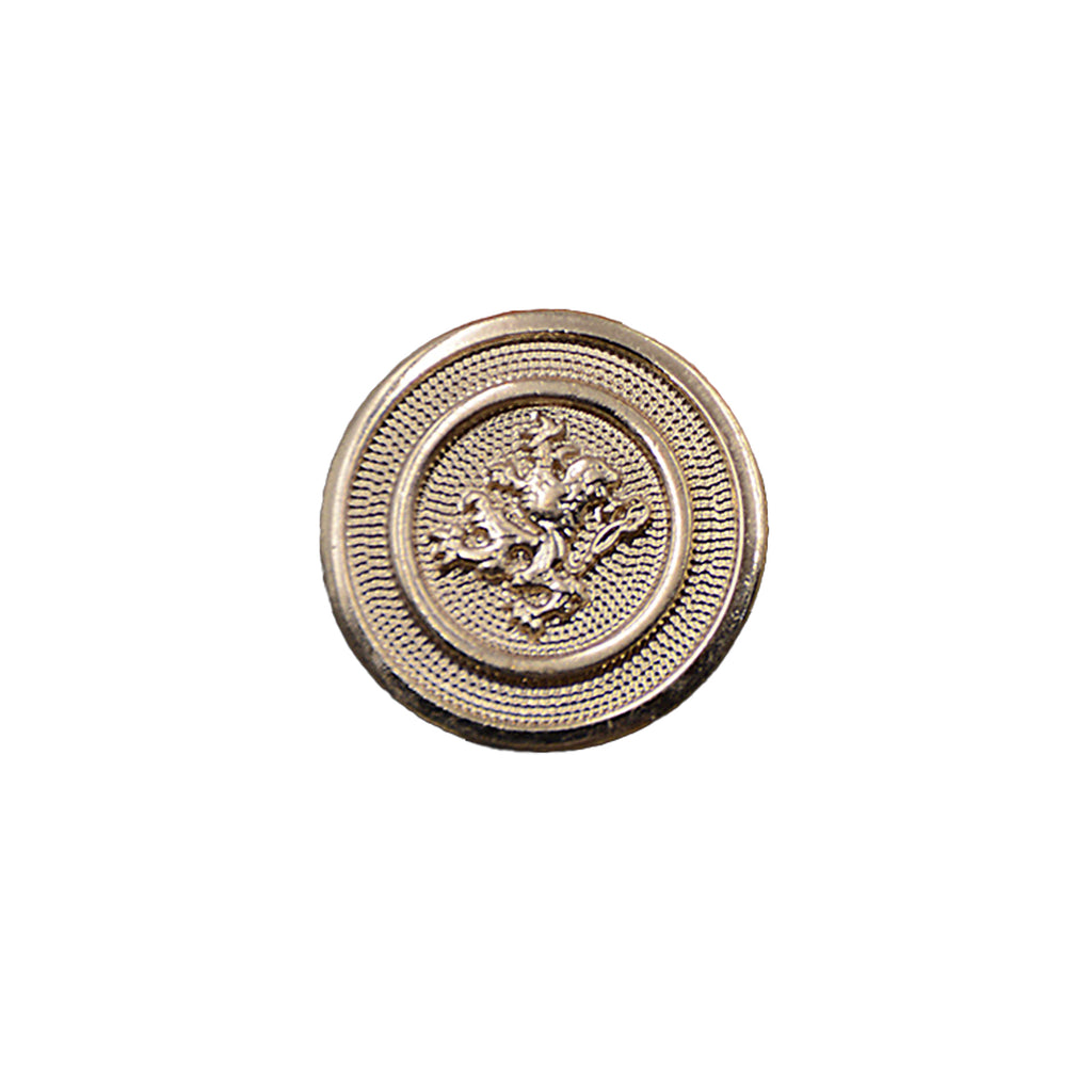 Lion Round Metal Shank Button