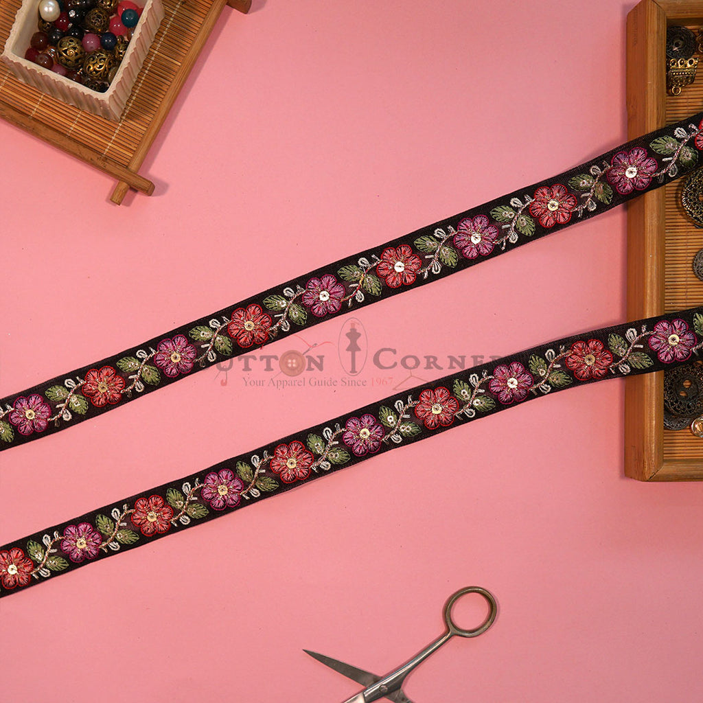 Embroidery Thread Seuqence Net Lace