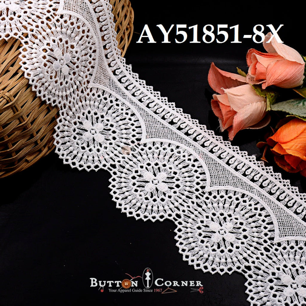 One Side Border Shuttle Lace