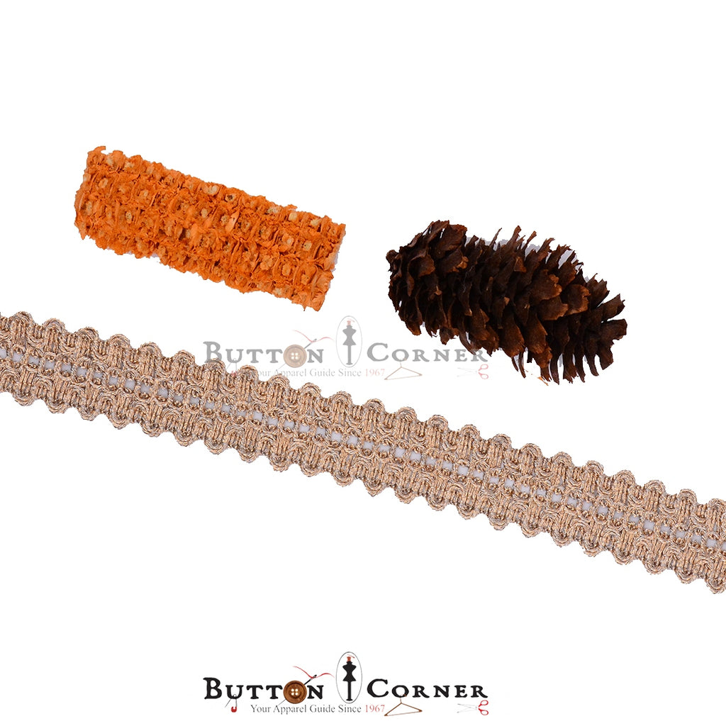 2 Side Border Metallic Yarn Lace