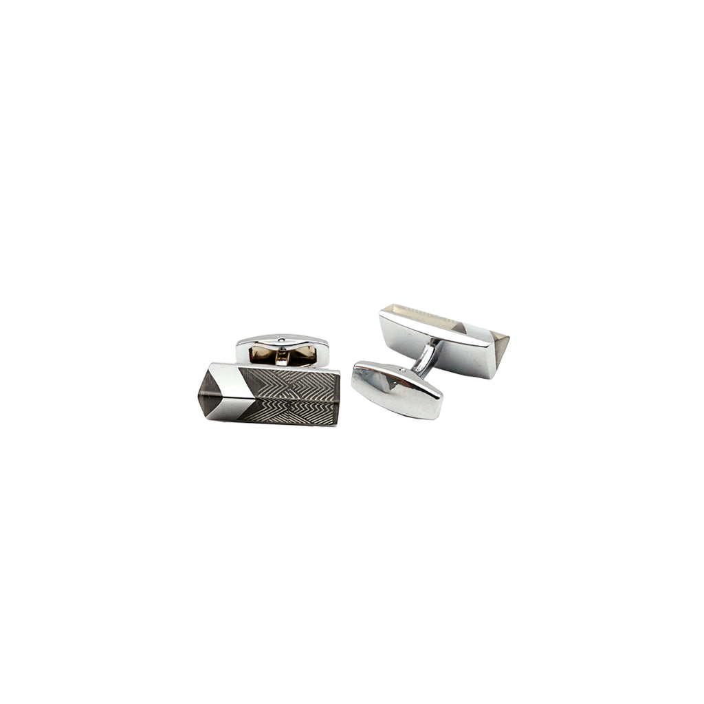 Patterned Design Triangle Acrylic Cufflink