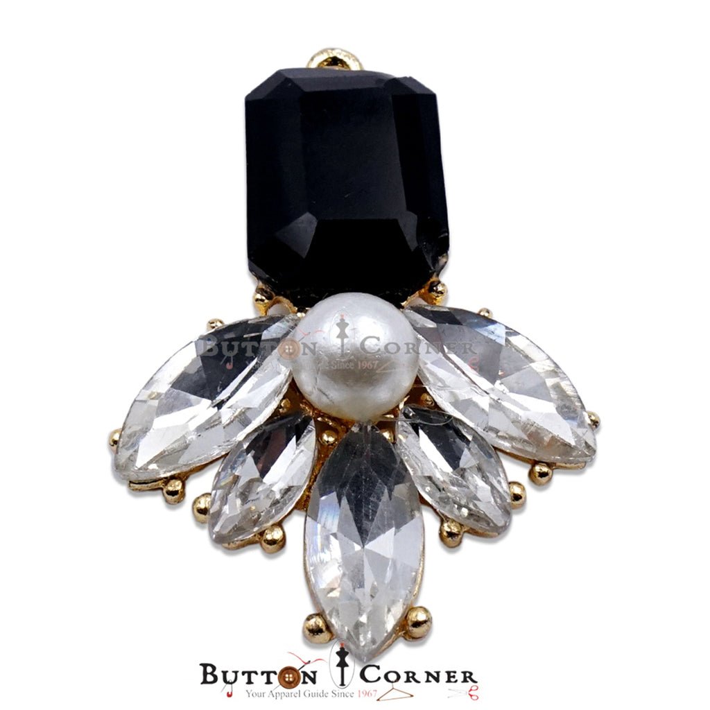 Fancy Crystal Hanging Button