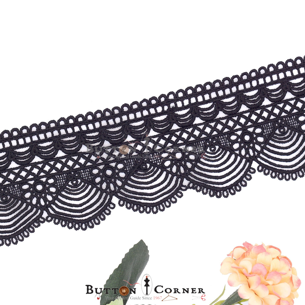One Side Border Shuttle Lace
