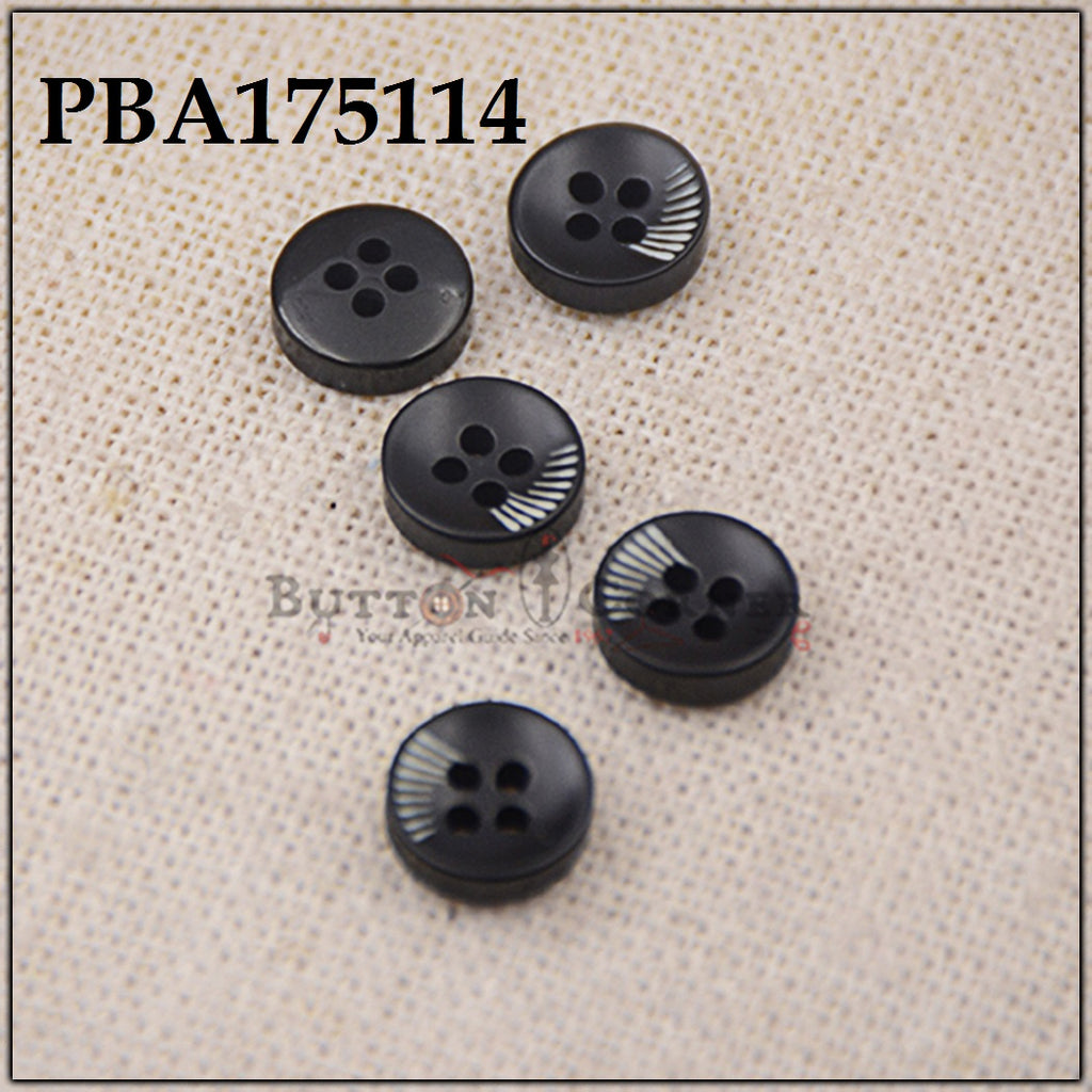 Side Lines 4 Hole Plastic Shirt Button