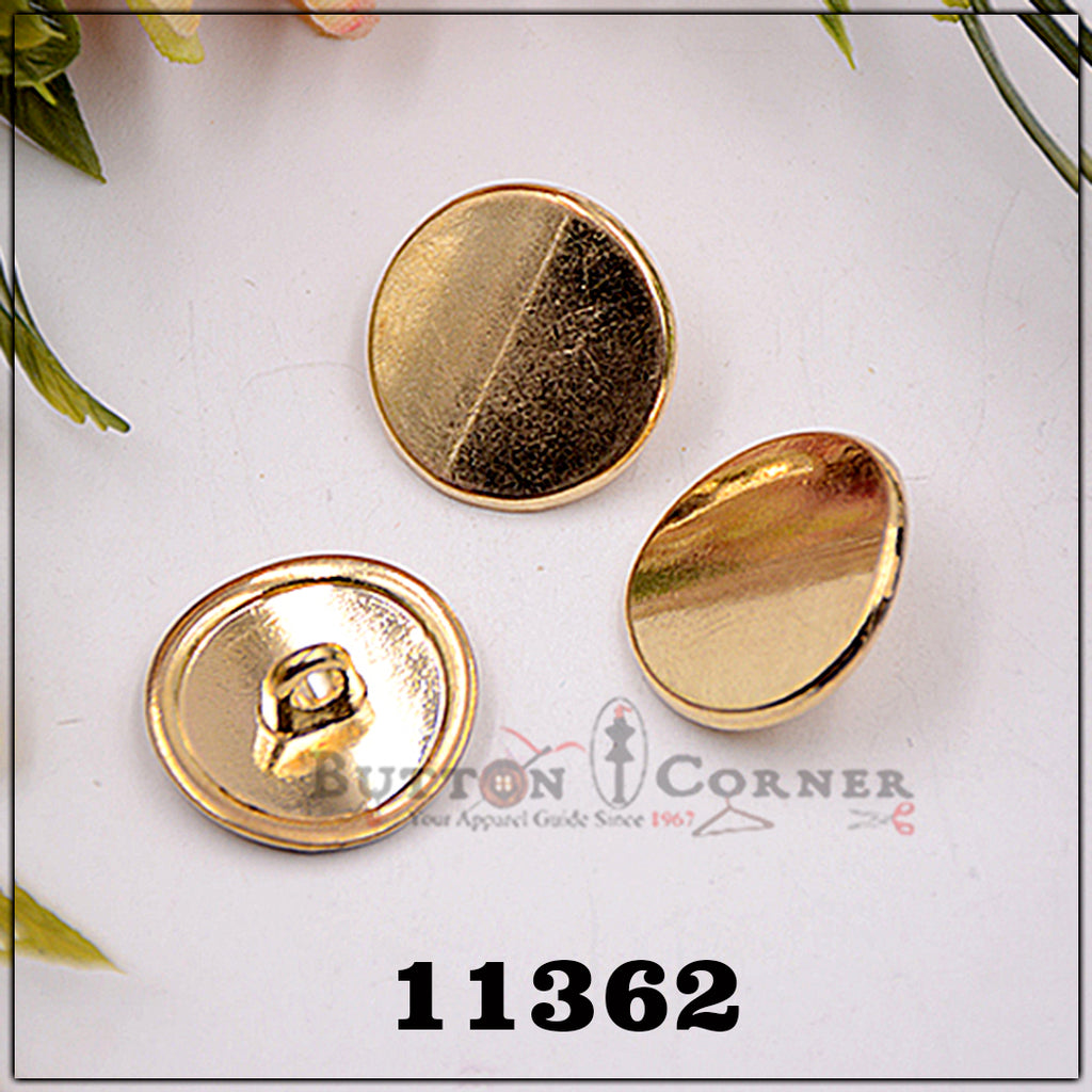 Curve Shape Flat Metal Suiting Button