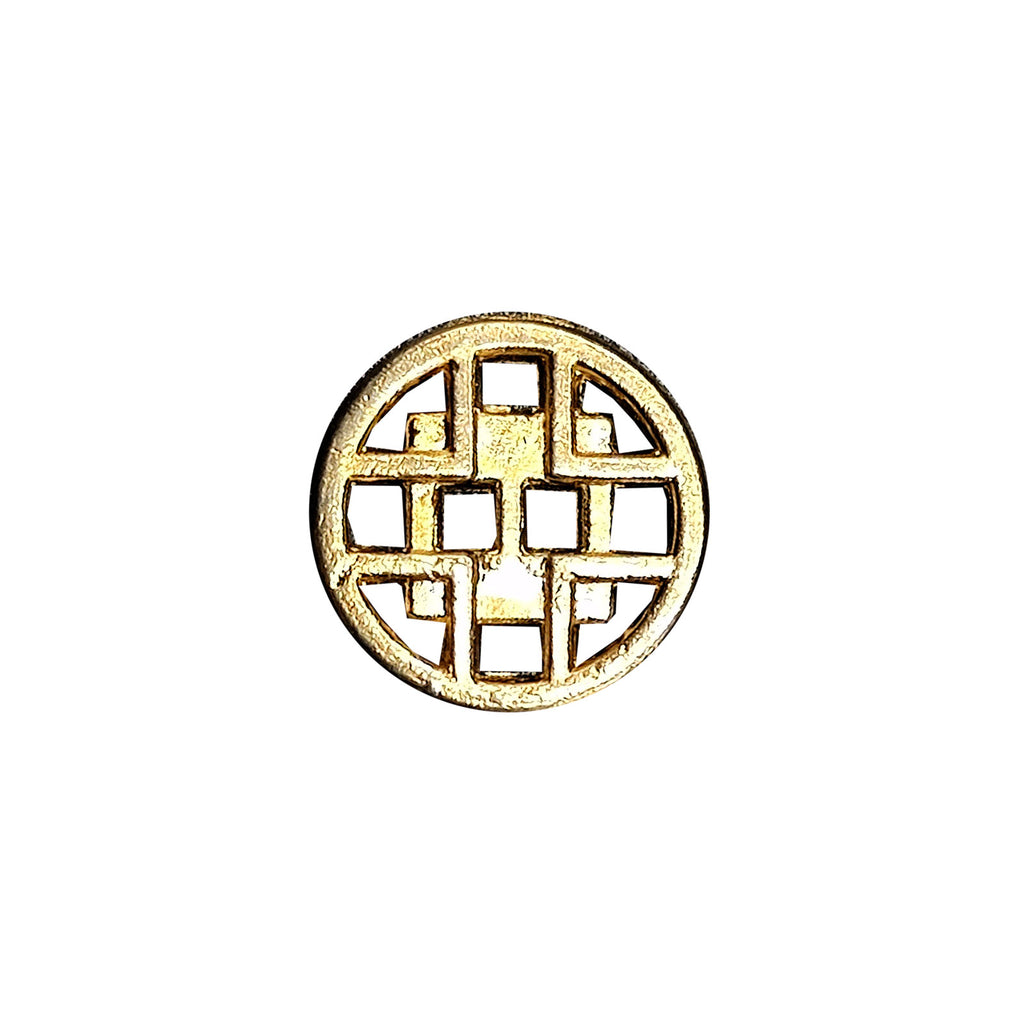 Check Design 2 Hole Metal Shirt Button
