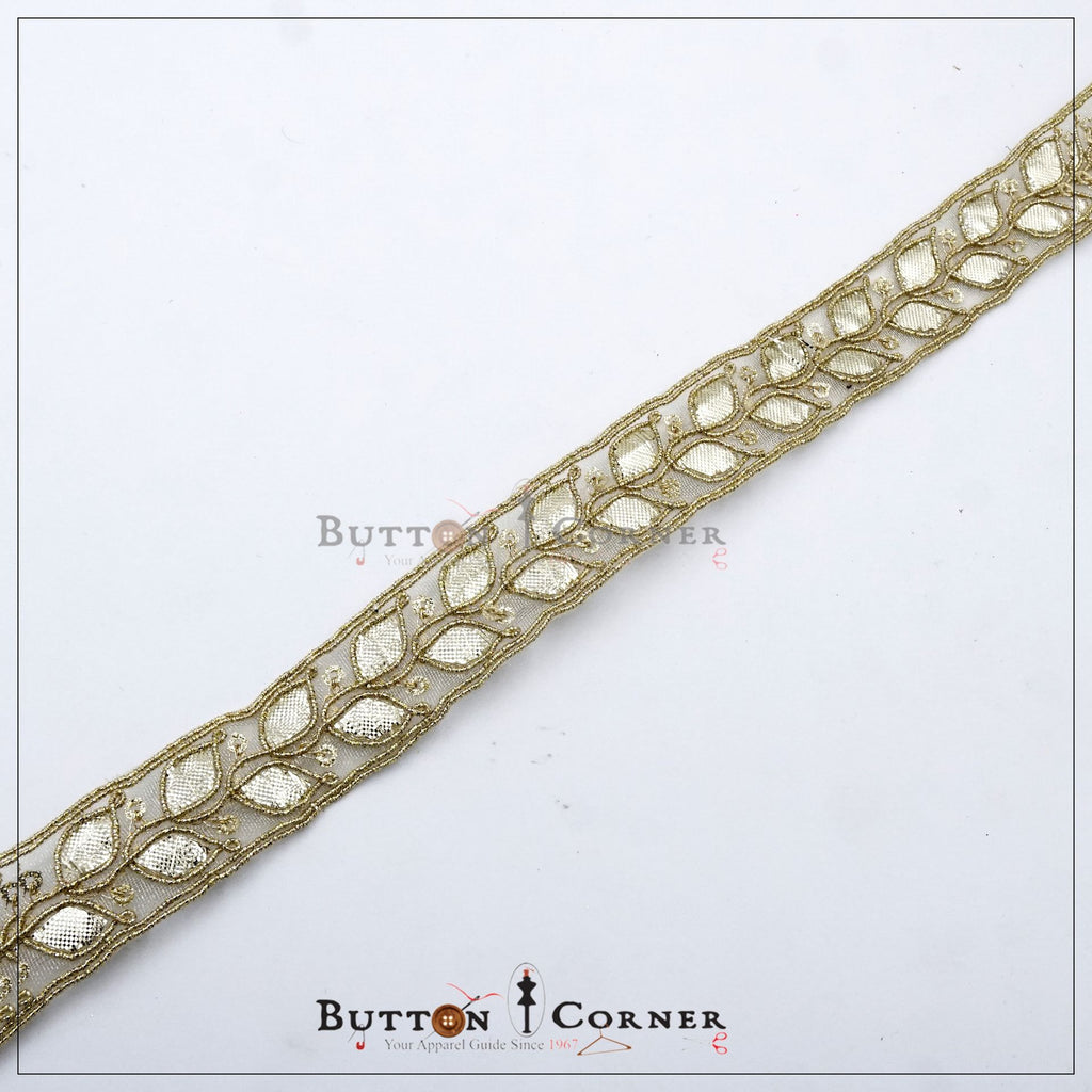 Fancy Metallic Yarn Gota Lace
