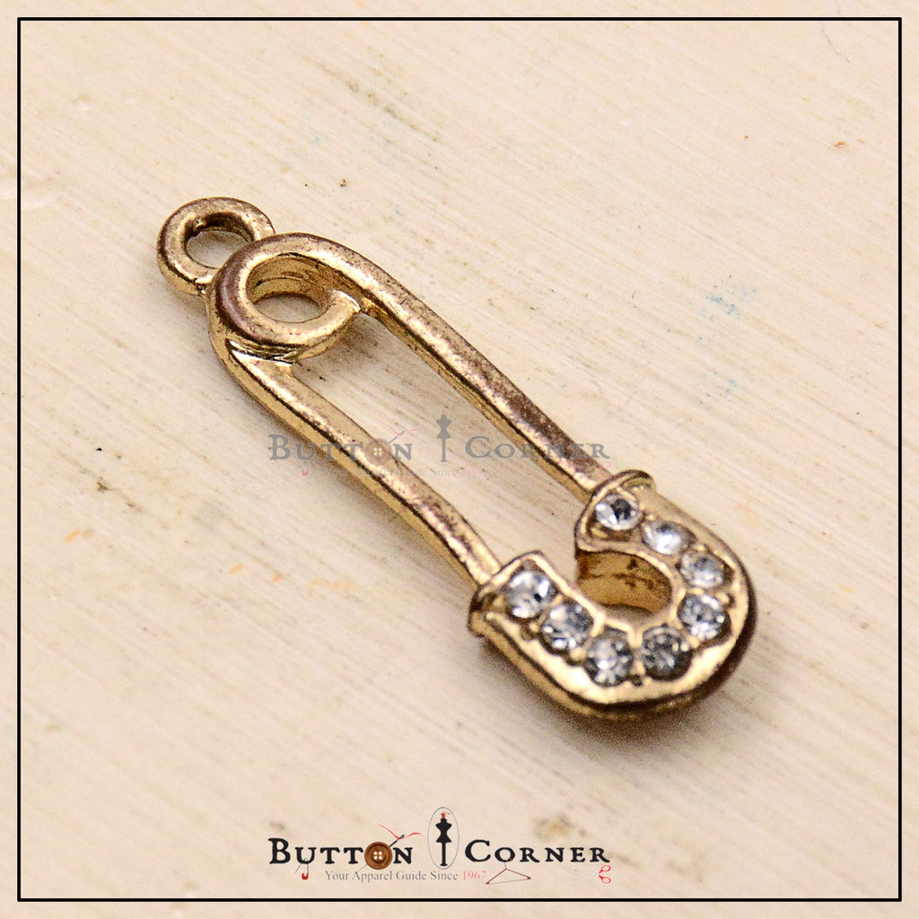 Fancy Safety Pin Charm