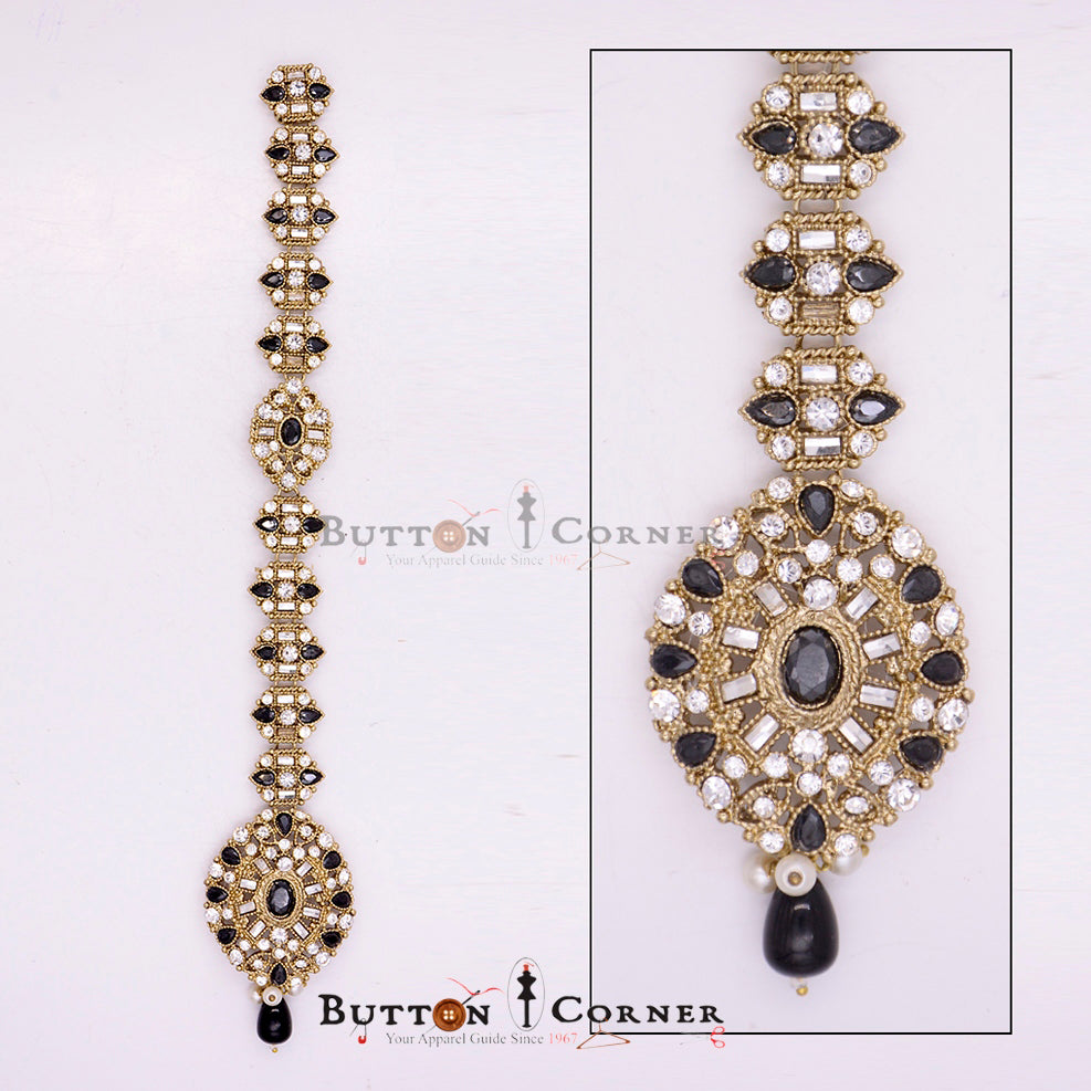 Fancy Kundan Button Patti
