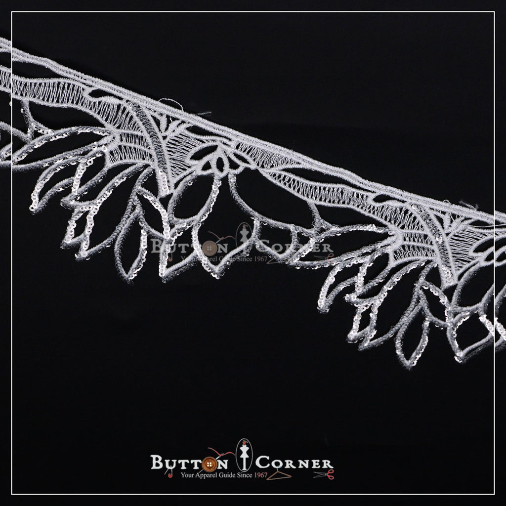 One Side Border Sequence Lace