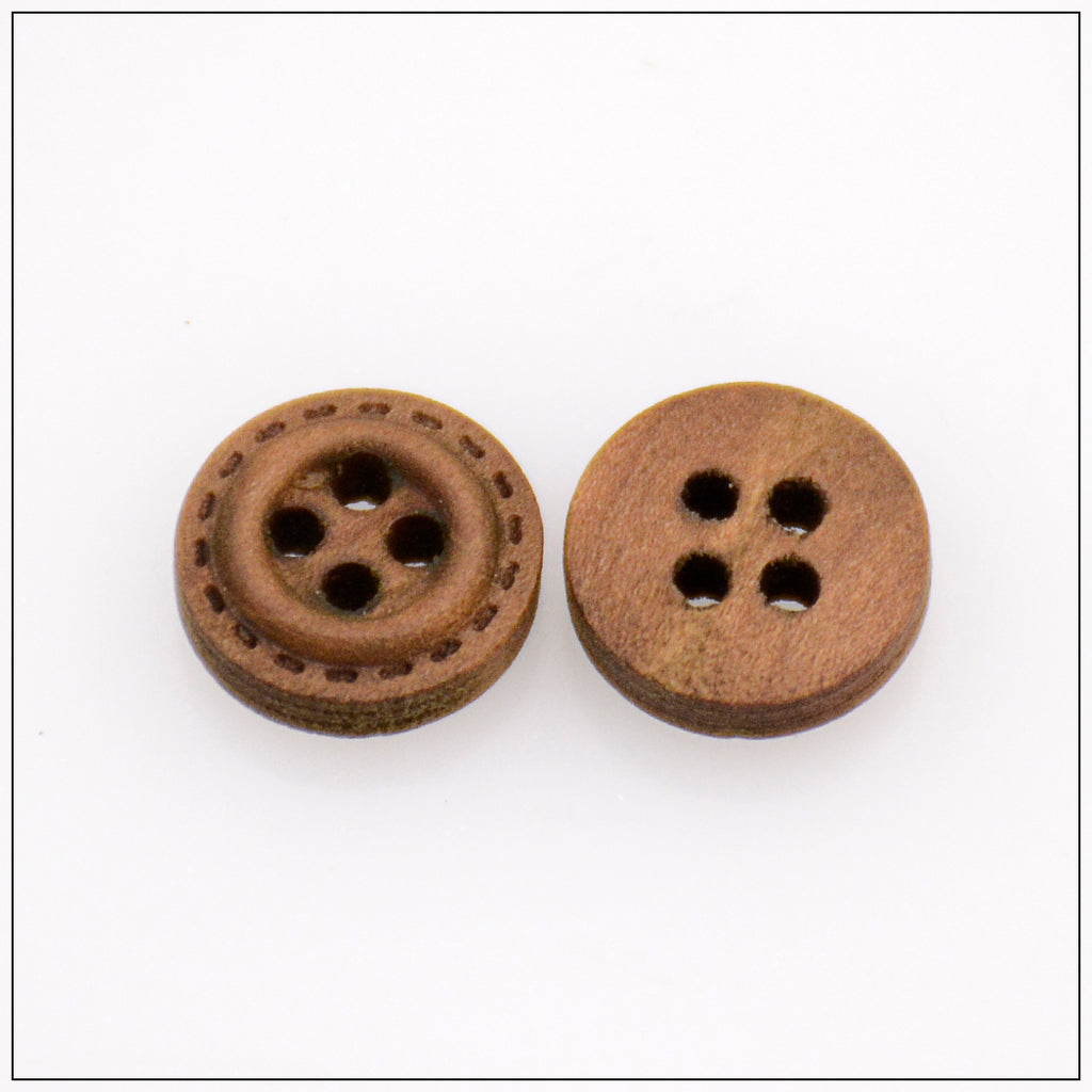 Dotted Round 4 Hole Wooden Button