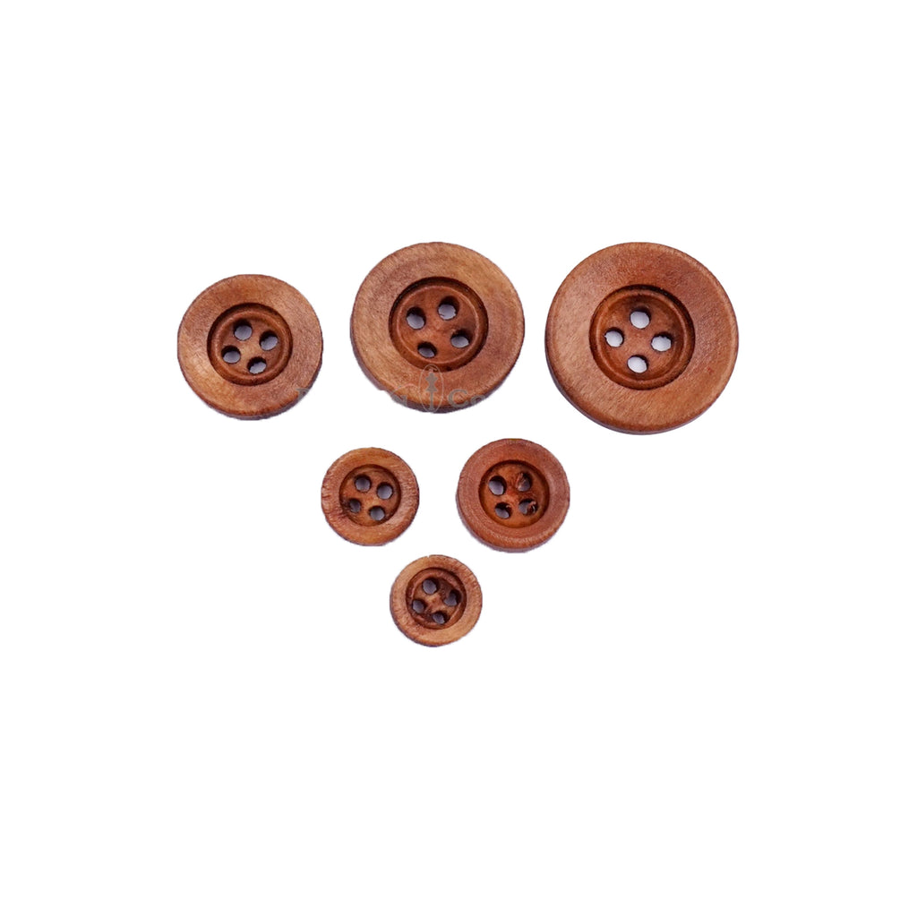 Flat Thick Border Wooden Button