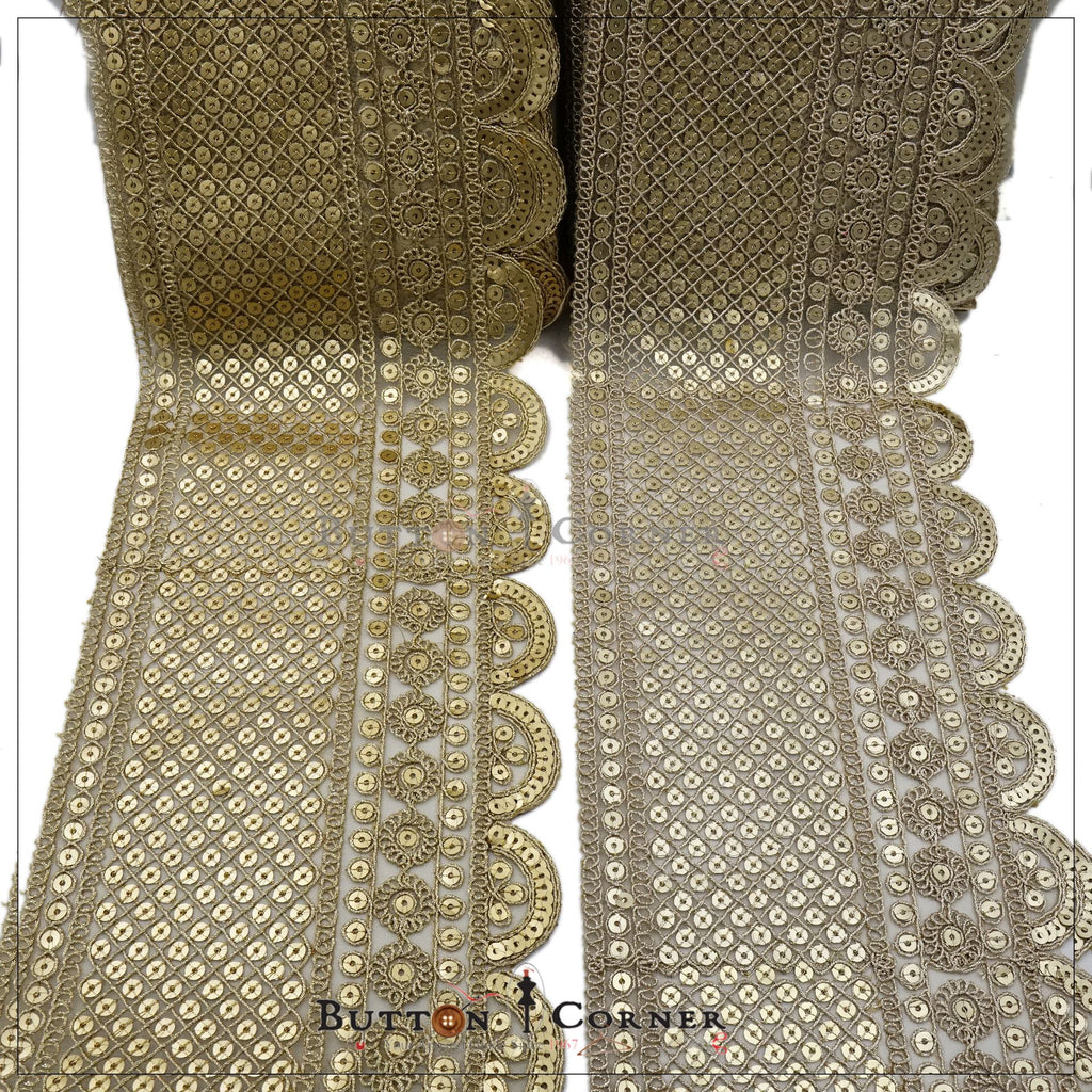 Fancy Metallic Yarn Gota Lace