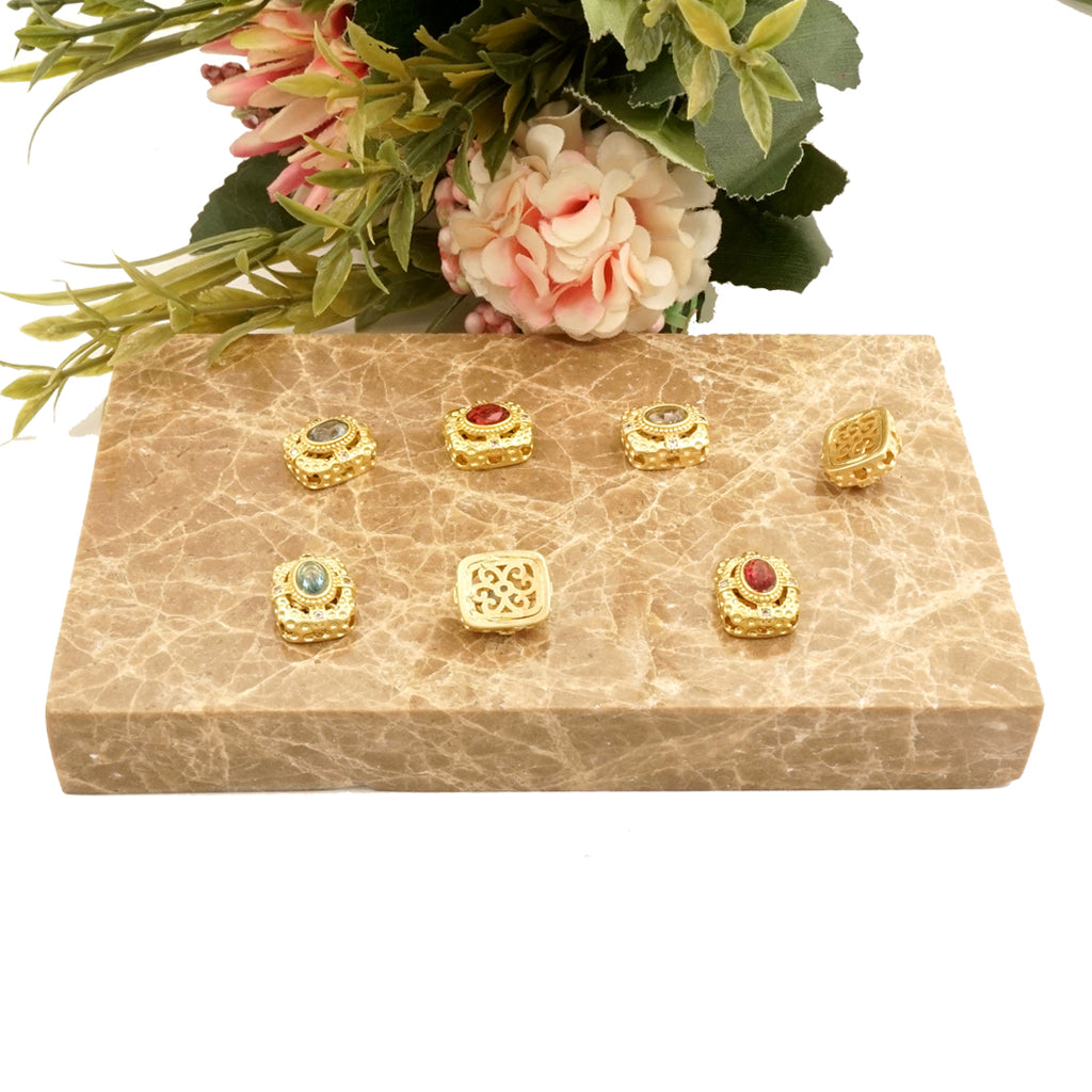 Vintage Design Square Hollow Beads