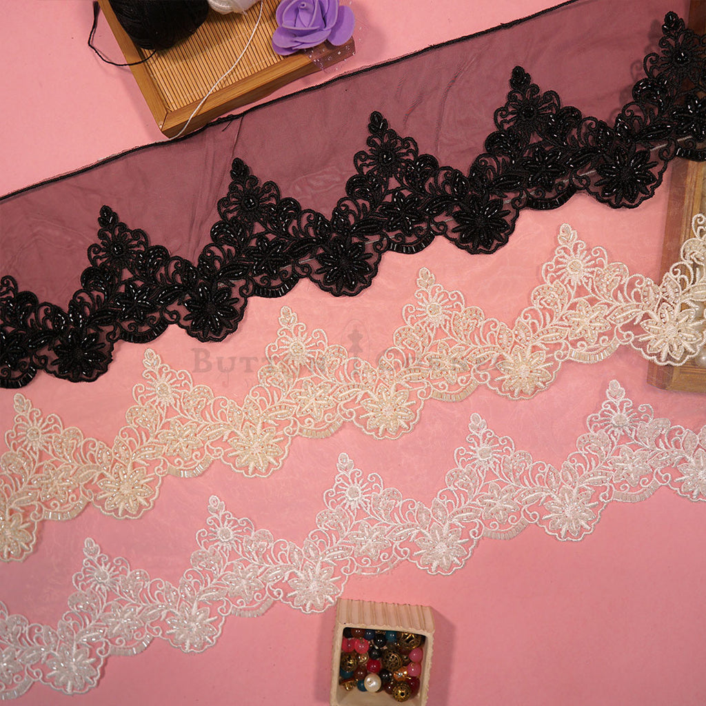 Embroidery Thread Glass Beads Lace