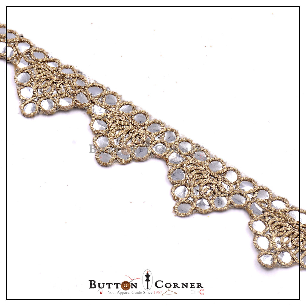 Fancy Metallic Yarn Sitara Lace