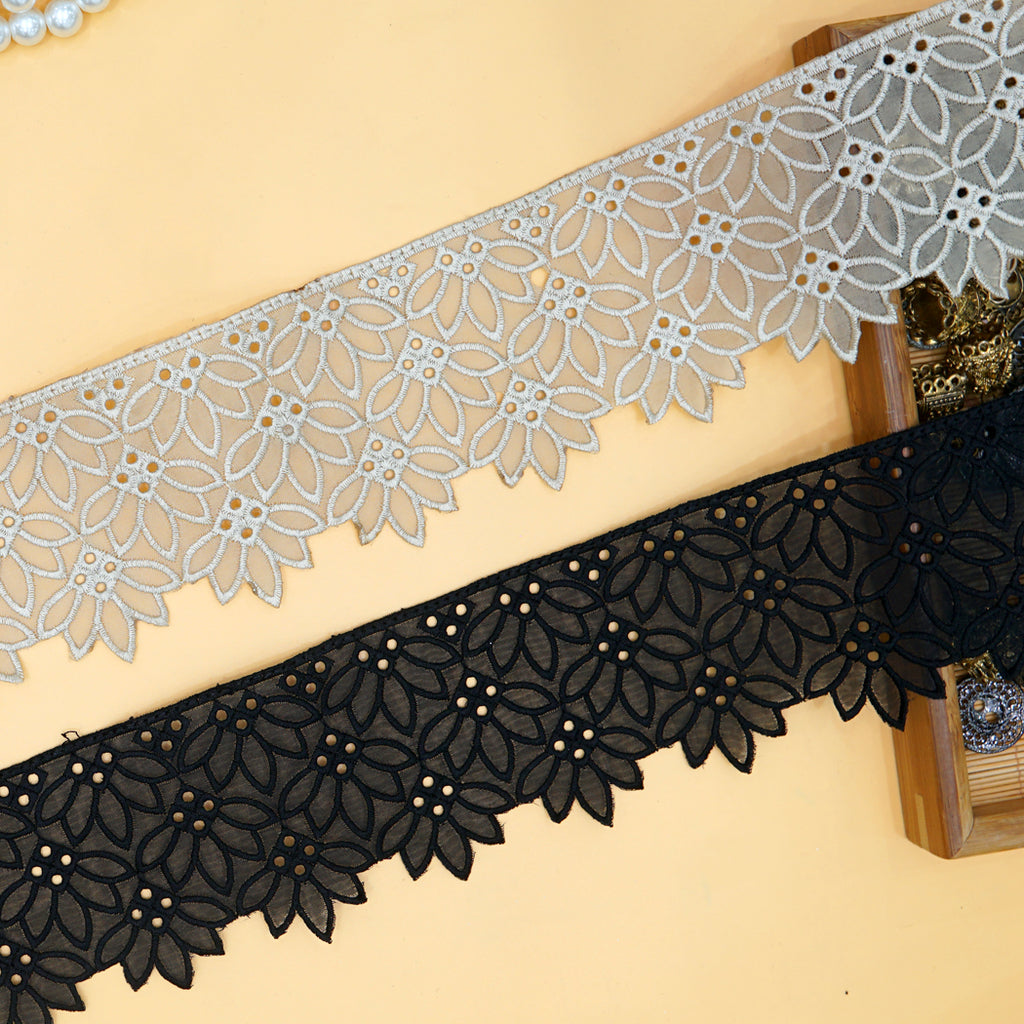 One Side Border Organza Lace