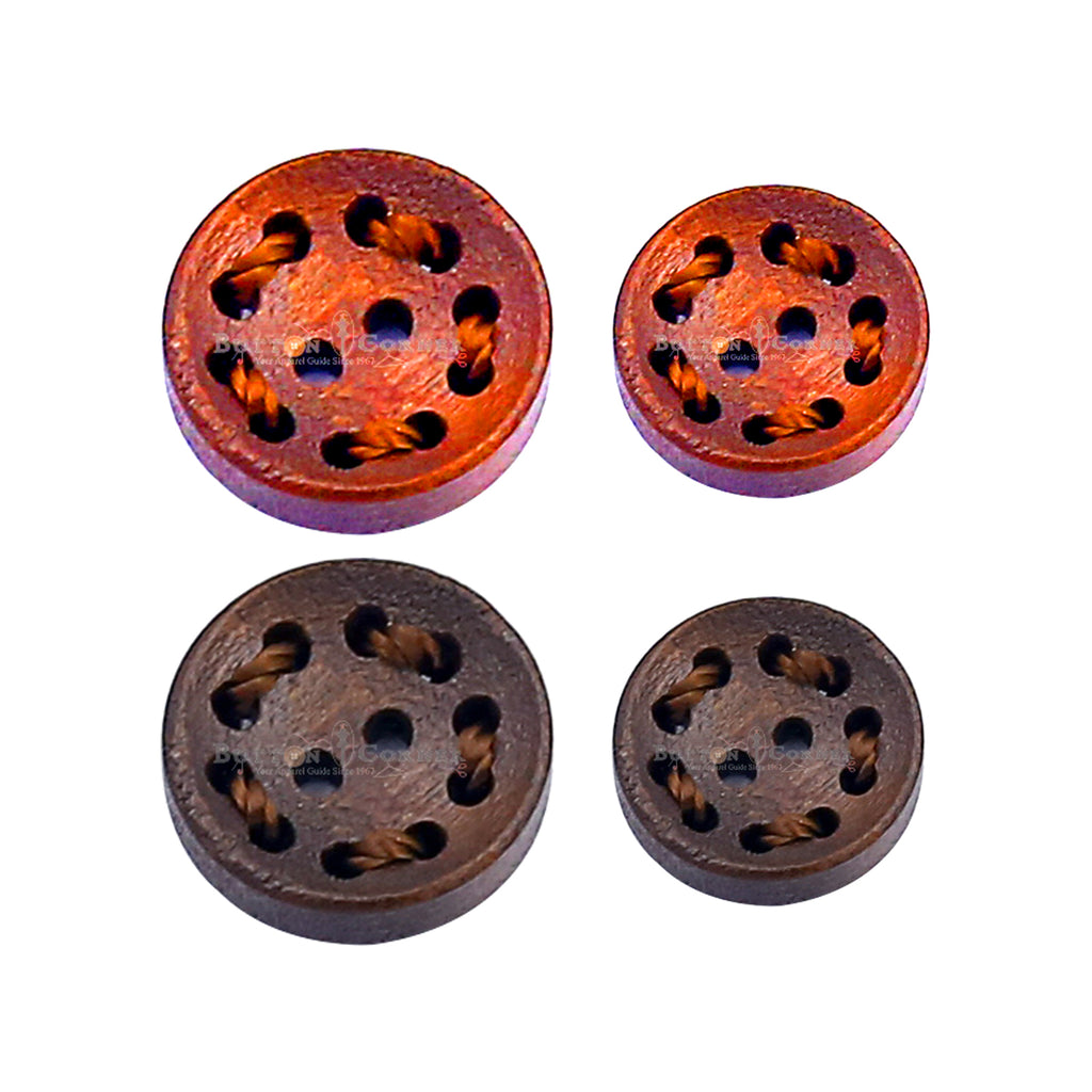Winding Shape 2 Hole Wooden Button