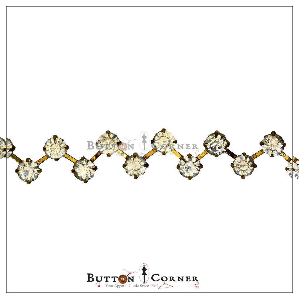 2 Line Zigzag Fancy Metal Chain